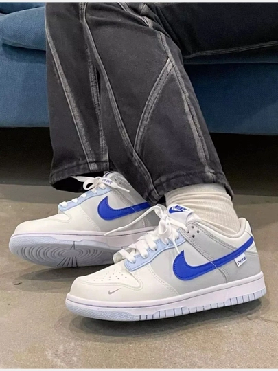 Кроссовки NIKE SB DUNK LOW Junior, спортивные, унисекс, размеры 36–44, для весны и лета — SHOEST-HUSAYN-БЕЛЫЙ-37