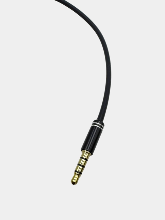 Aux audio kabeli, 3,5 mm, quloqlik va mikrofon uchun