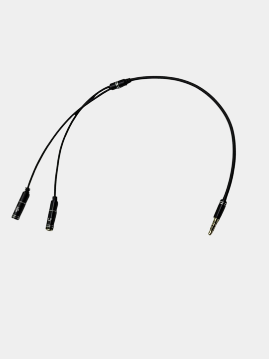 Aux audio kabeli, 3,5 mm, quloqlik va mikrofon uchun