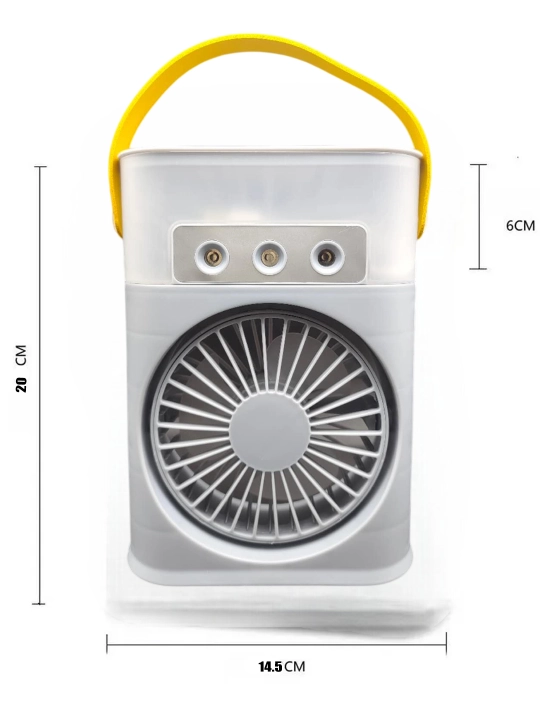 Mini ventilyator, stol usti uchun, havo namlagichi bilan