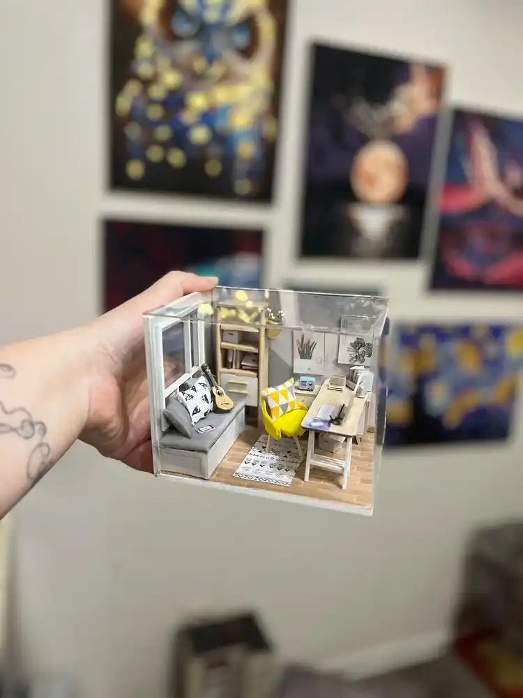 Румбокс DIY "Скандинавия" с подсветкой, интерьерный миниатюрный конструктор