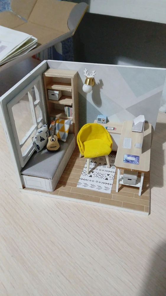 Румбокс DIY "Скандинавия" с подсветкой, интерьерный миниатюрный конструктор