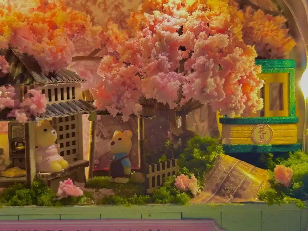 DIY rumboks “Sakura gullashi” yorug‘lik bilan, konstruktor, rus tilidagi yo‘riqnoma