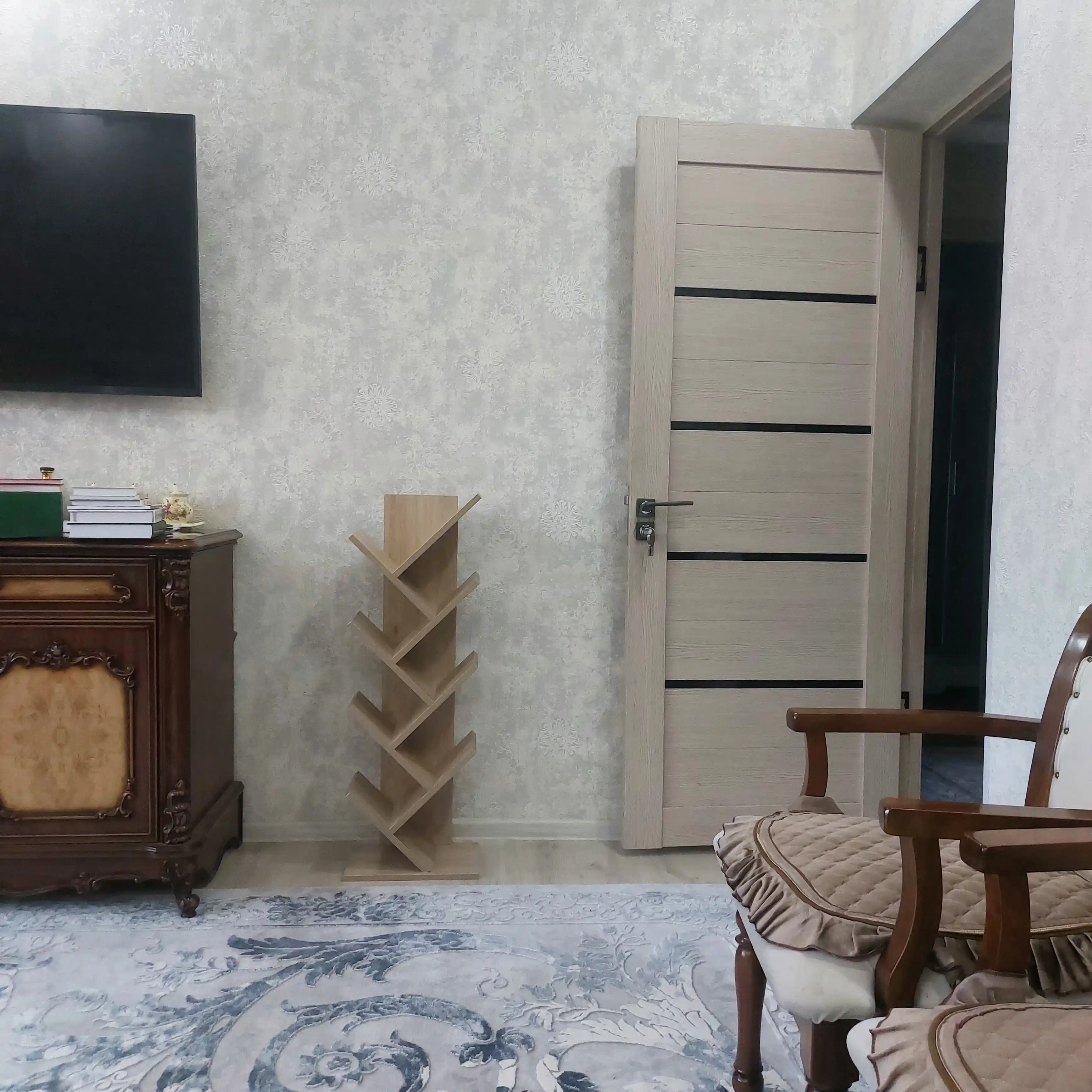 Полка для книг, в форме ёлки, ACACIA, ЛМДФ, 103×35×20 см