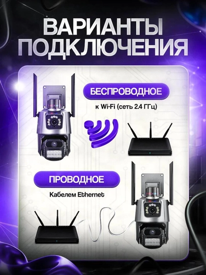 Uy va ko‘cha uchun videokuzatuv kamerasi, harakat sensori bilan ko‘cha, WIFI