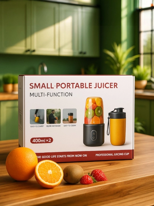 Smuzi va kokteyllar uchun simsiz mini blender, portativ, sheyker