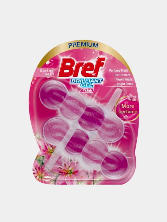 Bref Brilliant gel hojatxona bloki, bahor yomg‘iri, 2x42 g