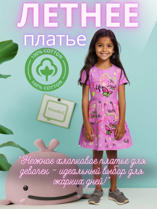 Платья летние из 100% хлопка, дышащие
