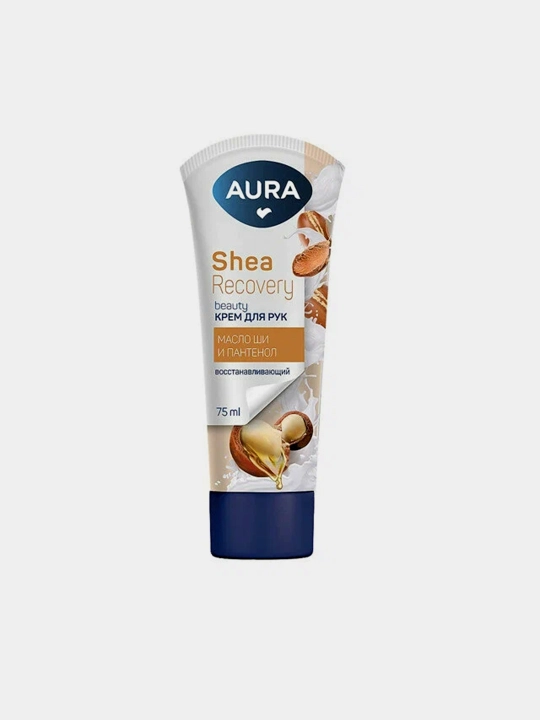 Крем для рук AURA Beauty, с маслом ши восстанавливающий, 75 мл - 