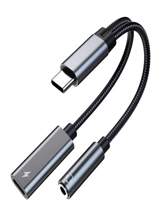 Adapter Samsung va iPhone uchun,Type-C va Lighting audio-ulagich, AUX kabel