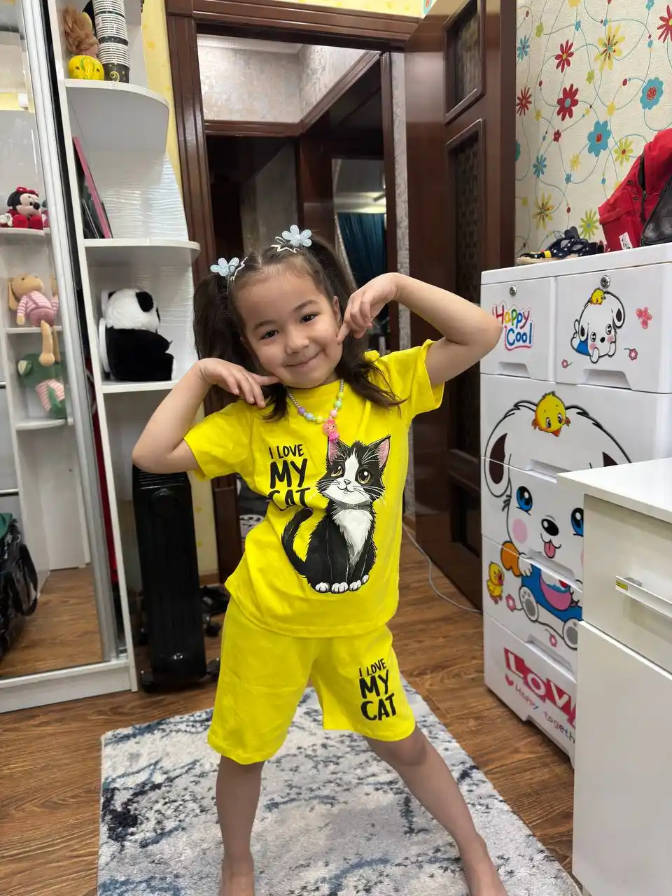 Футболка и шорты для девочек 5-8 лет, CHASTE