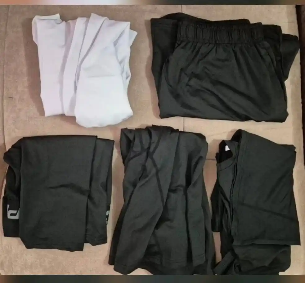 Rashgard erkaklar sport kiyimi 5x1, fitnes kiyimi, zal uchun termik ich kiyim, to‘plam