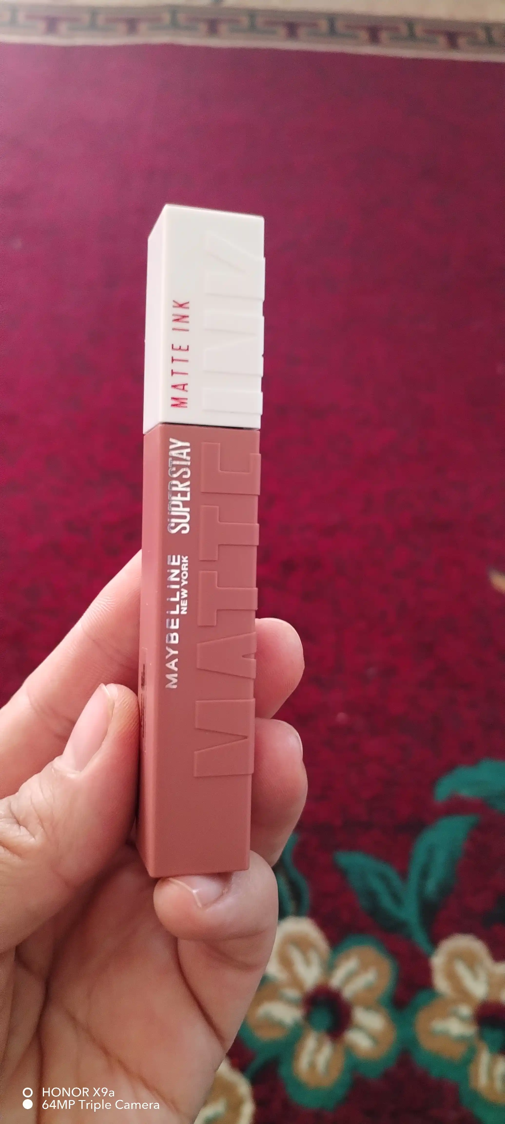 Suyuq matli lab bo'yog'i Maybelline New York "Super Stay Matte Ink", soya 65, Beg'araz, 5 ml