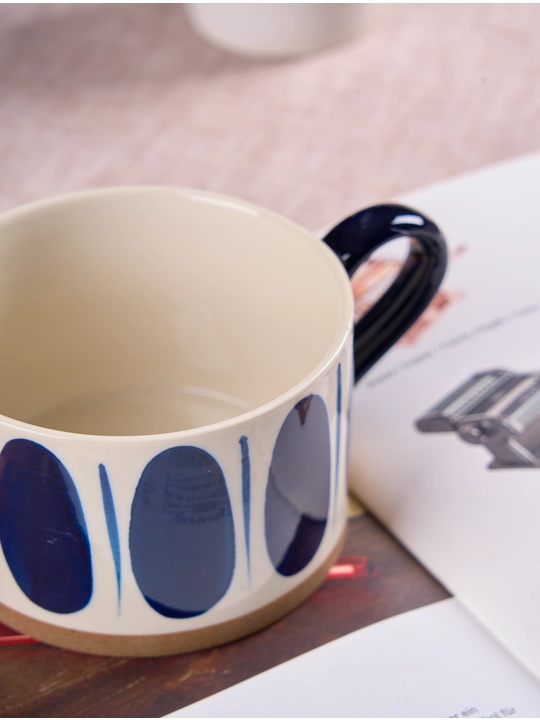 Seramika katta krujka, qo'lda bo'yalgan, hajmi 450 ml, TEACUP10