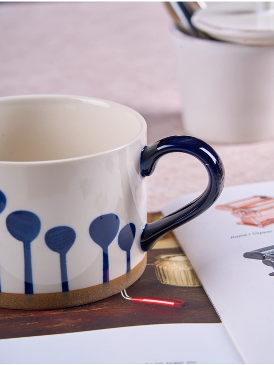 Seramika katta krujka, qo'lda bo'yalgan, hajmi 450 ml, TEACUP10
