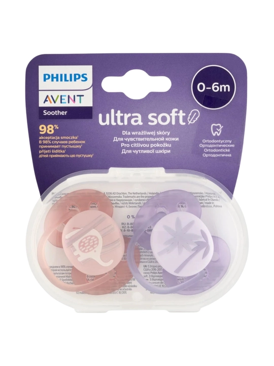 Pustyshka Philips Avent Ultra Soft, 0-6 oy, 3 rangda