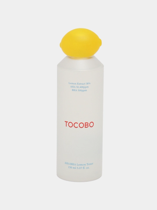 Limon ekstrakti bilan kislotali tonik-eksfoliant, Tocobo, AHA BHA Lemon Toner, 150 ml