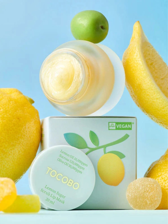 Уплотняющая маска для губ, Tocobo, Collagen, mint cooling, lemon sugar Boosting Lip Mask