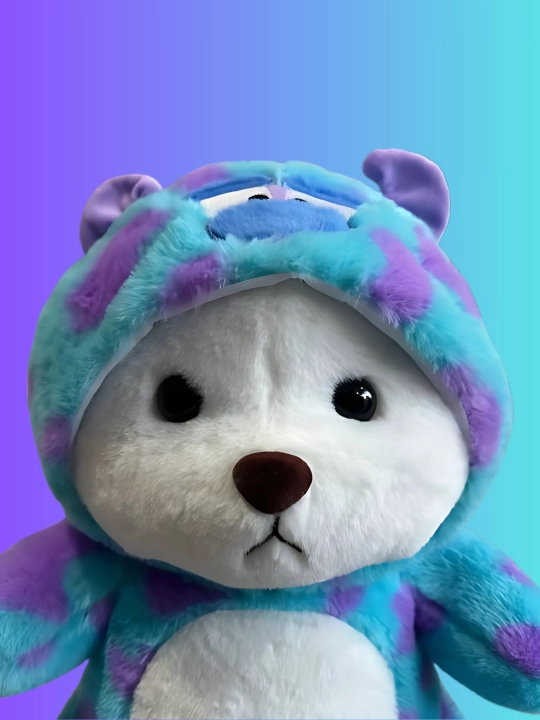 Мягкая игрушка для детей плюшевый мишка с капюшоном