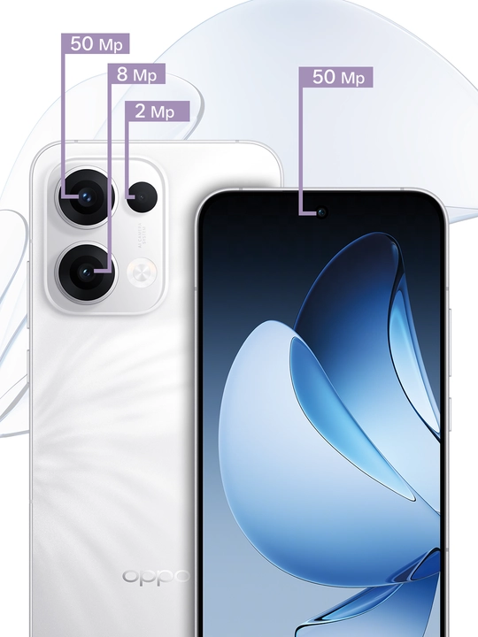 Смартфон Oppo Reno 13 5G 12/512 ГБ, Белый/Индиго, 1 год гарантии