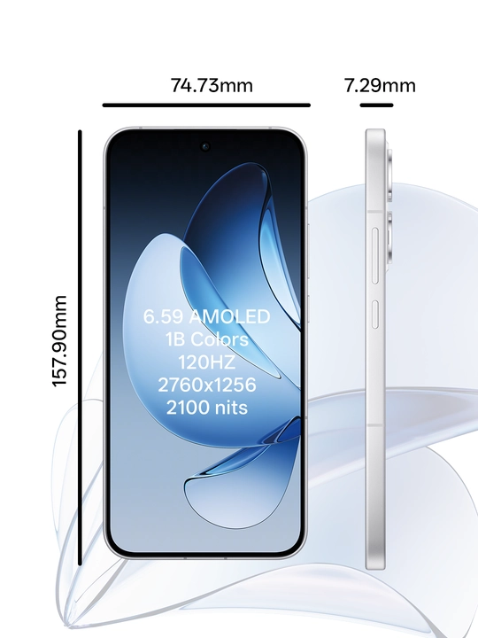 Смартфон Oppo Reno 13 5G 12/512 ГБ, Белый/Индиго, 1 год гарантии