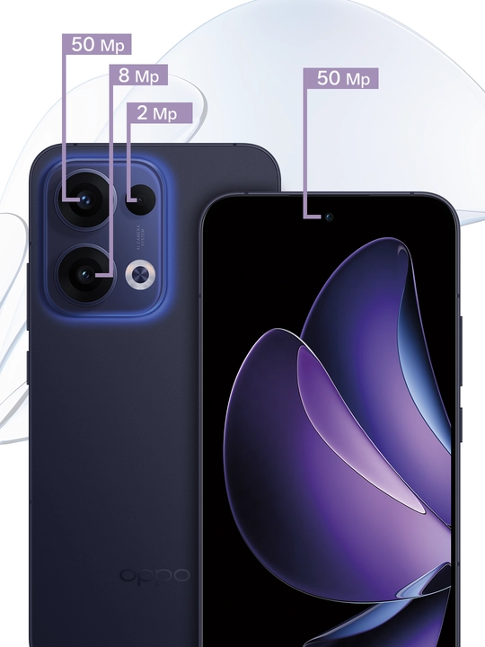 Смартфон Oppo Reno 13 5G 12/512 ГБ, Белый/Индиго, 1 год гарантии