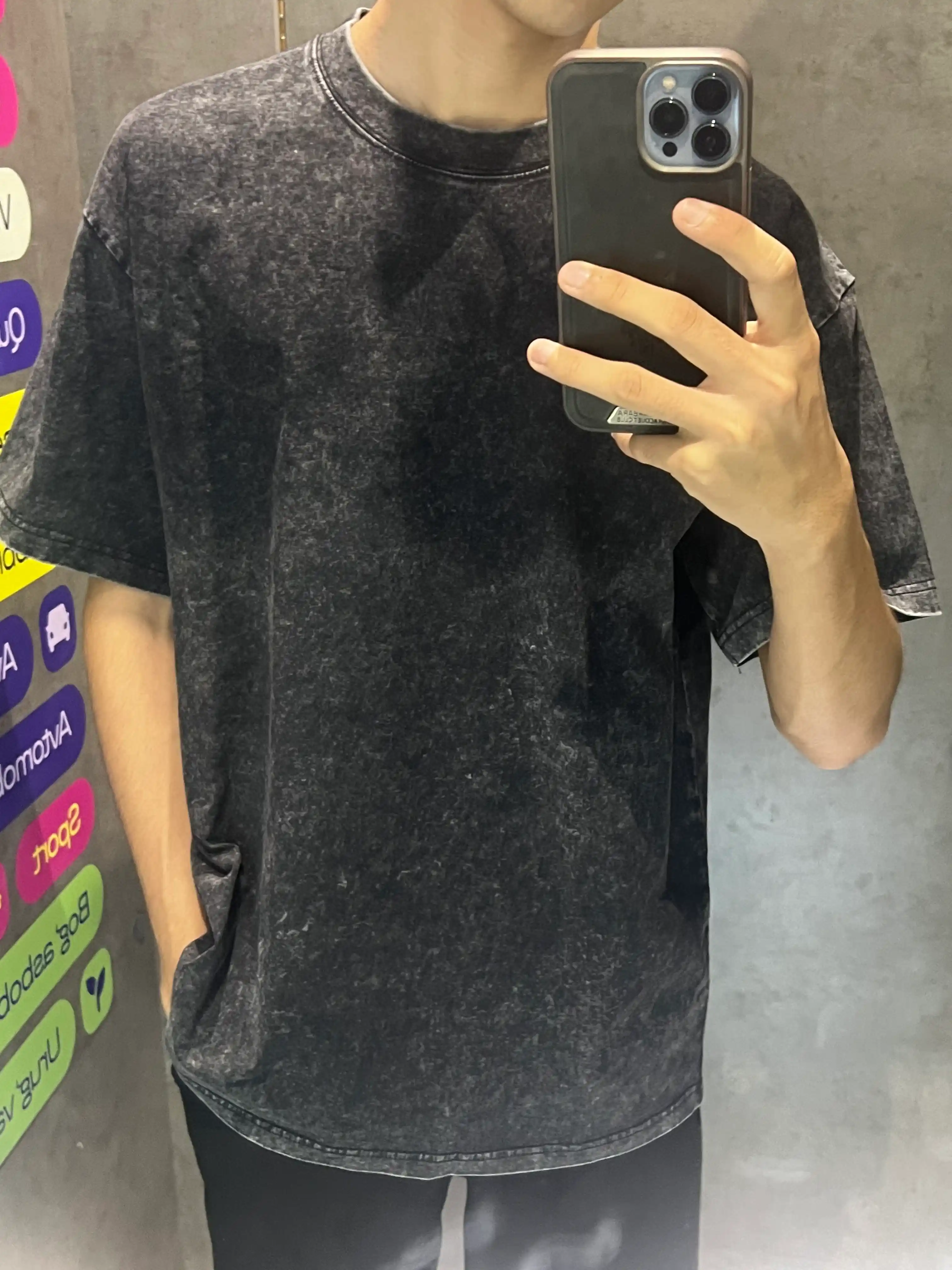 Oversize futbolka uniseks, 100% paxta ko'cha uslubi