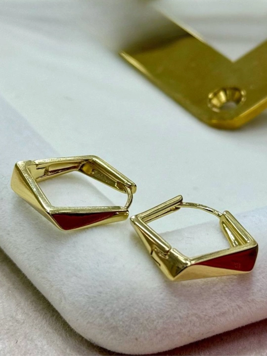 Серьги прямоугольные, сердце, клевер, бижутерия, женские