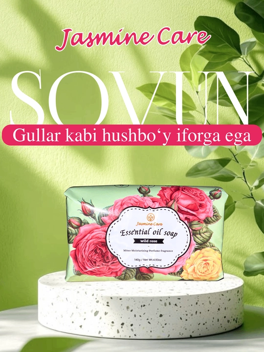 Barcha teri turlari uchun efir moyi qo‘shilgan xushbo‘y Jasmine Care krem-sovuni - 