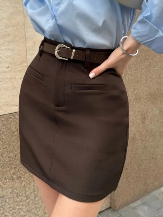 Klassik mini yubka, ayollar yubkasi, maktab yubkasi, kalta, ofis yubkasi, shortikli astar