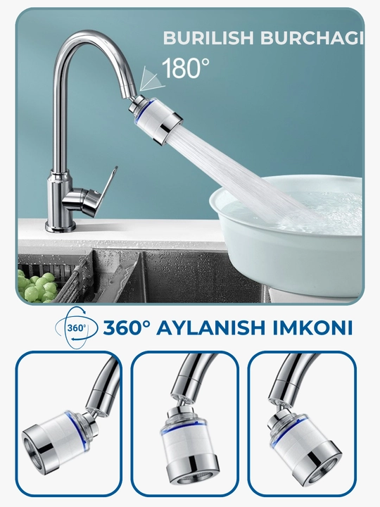 CleanSpace jo‘mragiga suv filtri, aerator, har qanday aralashtirgichlar uchun nasadka