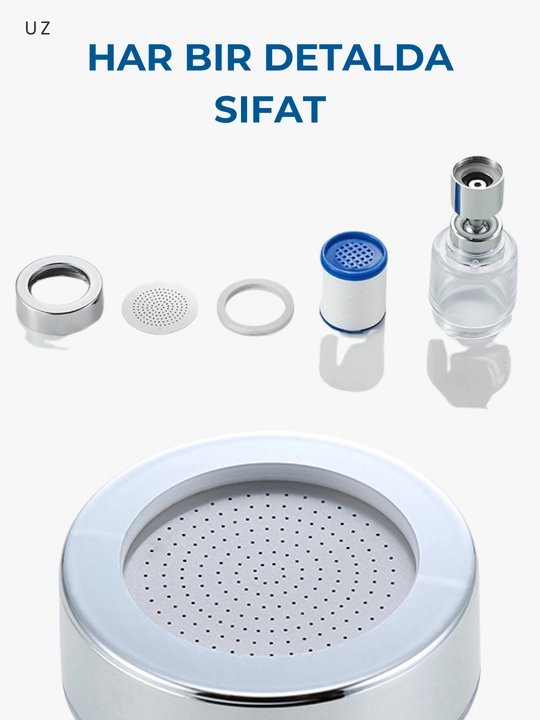 CleanSpace jo‘mragiga suv filtri, aerator, har qanday aralashtirgichlar uchun nasadka