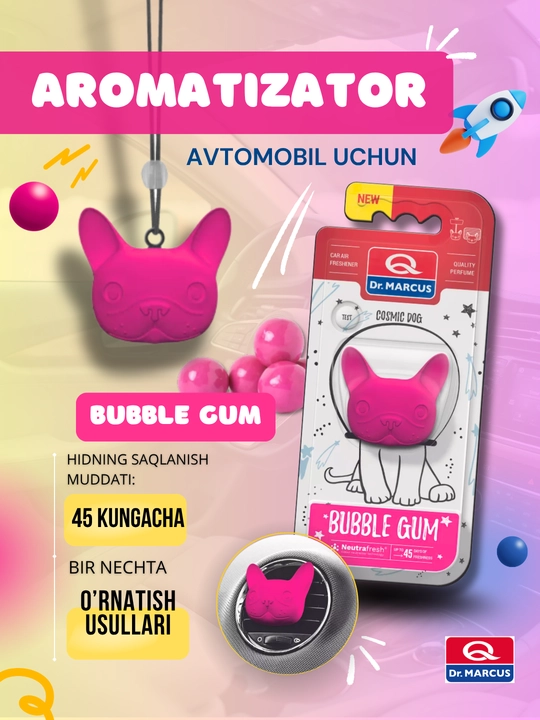 Dr. Marcus Cosmic Dog moshinasi uchun soflagich, avtomobil uchun xushbo‘ylantirgich