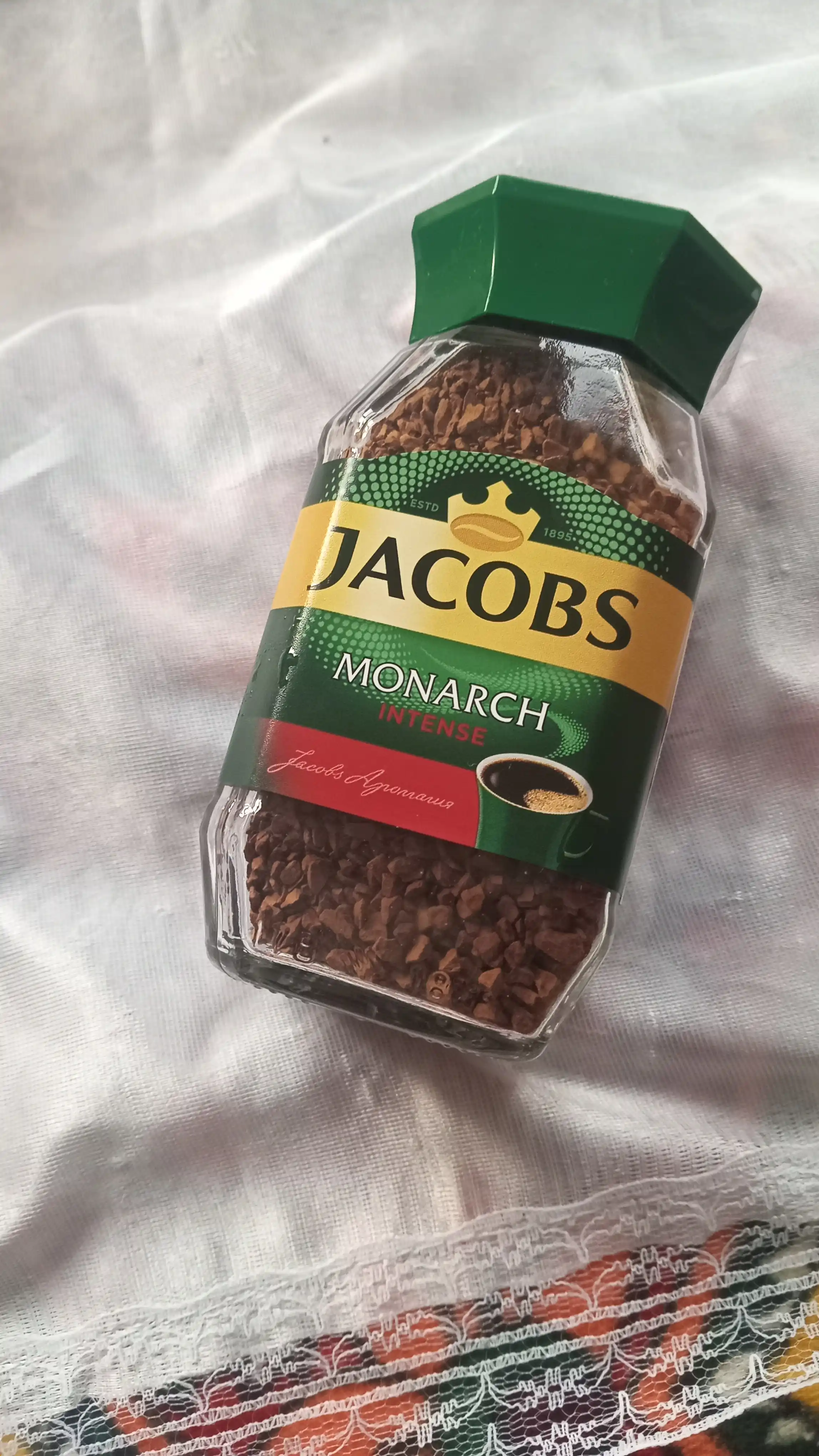 Кофе растворимый Jacobs Monarch Intense, стеклянная банка, 47.5 г