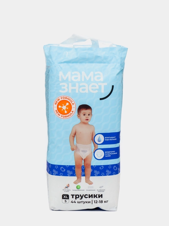 Mama znaet premium 5 xl o'lchamli trusikli tagliklar , 12-18 kg ,44 dona