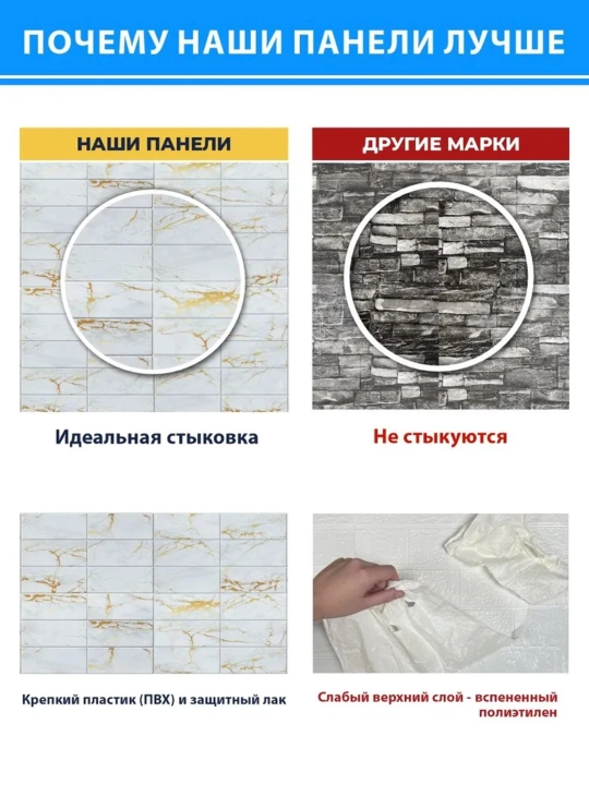 3D панели ПВХ, для стен в любую комнату, влагостойкие, не самоклеящиеся 