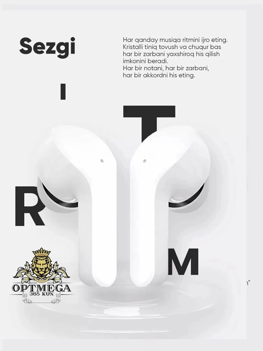 Simsiz quloqchinlar Hi-Fi Pods, sensorli,1+1 iPhone va Android uchun naushnik
