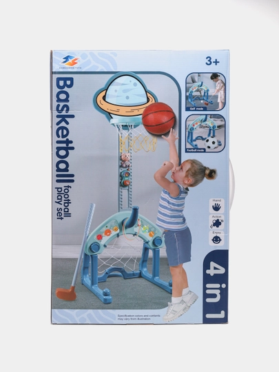 Bolalar uchun 4 tasi 1 da futbol, basketbol, golf, o'yinlar o'yinchoq
