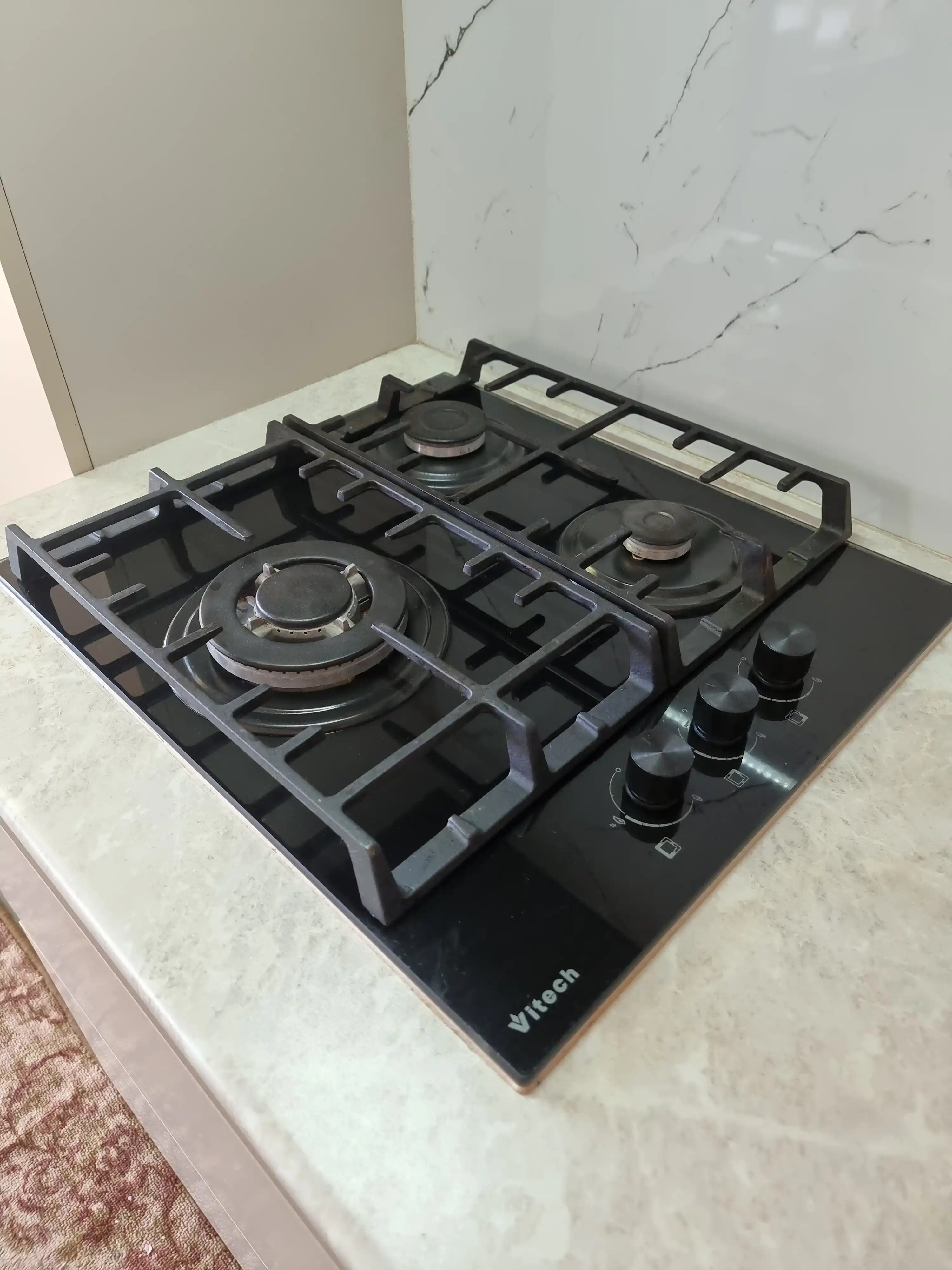 Газовая варочная панель Vitech Arida, 4 конфорки, WOK-конфорка