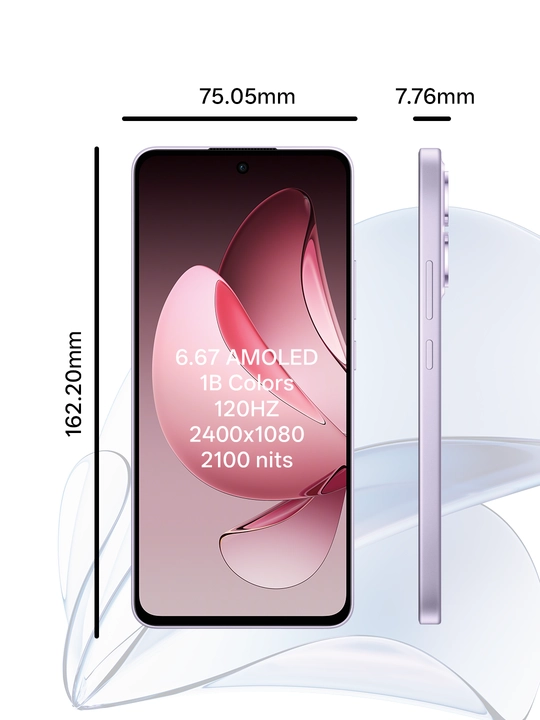 Смартфон Oppo Reno 13F (8/256GB,8/512GB), Cерый/Аметистовый, Dual nano sim, 1 год гарантии
