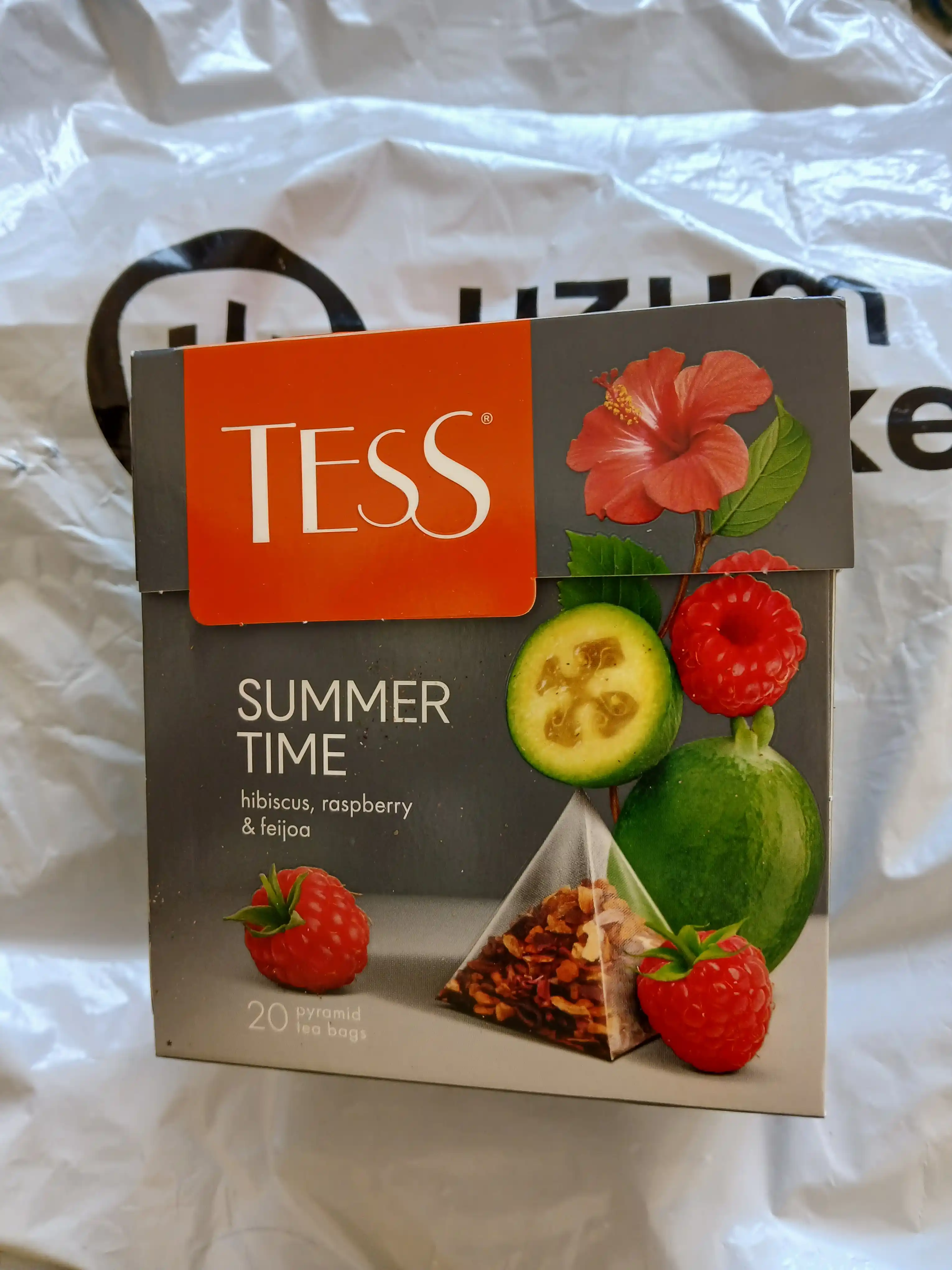 Qora choy Tess Summer time piramidalarda, 1.8 gr * 20 dona
