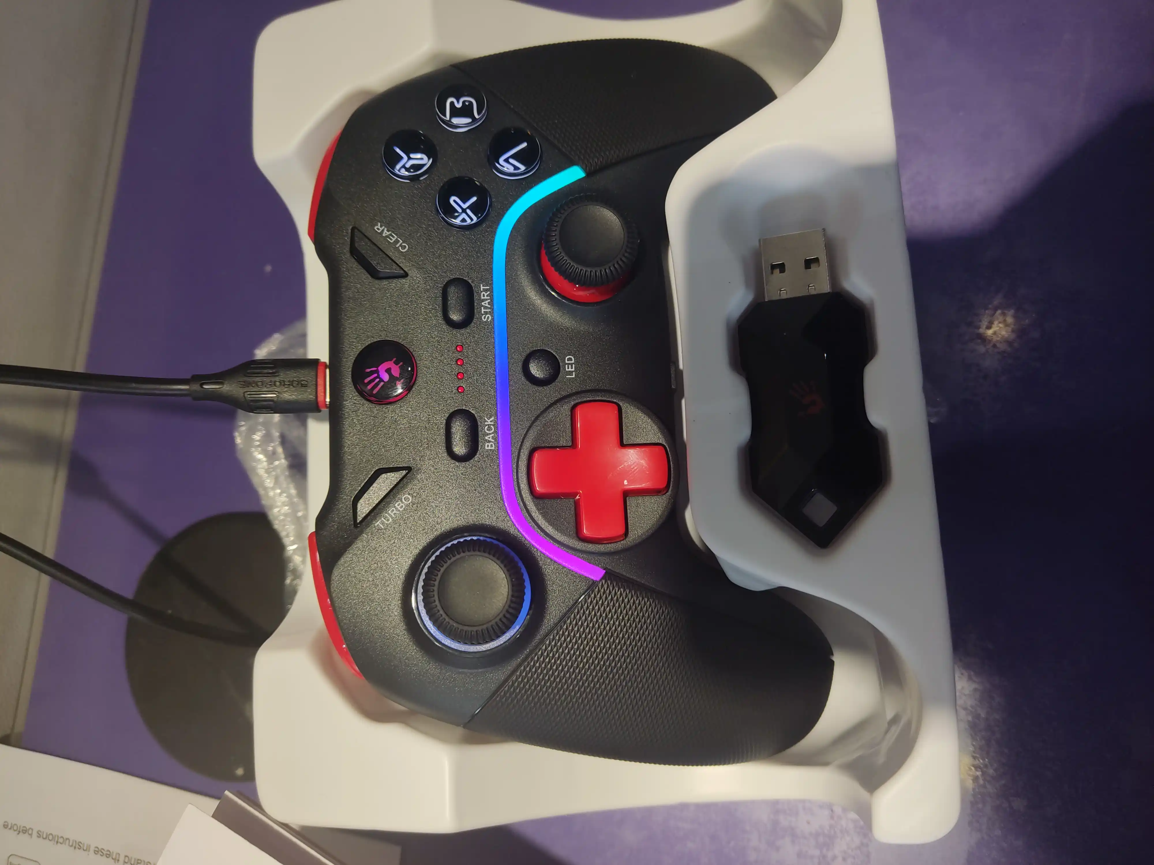 Simsiz geympad A4TECH Bloody GPW70 Sports, qora Joystik