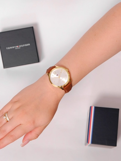 Женские часы Tommy Hilfiger 1781, натуральная кожа — TELLER-1781-КОРИЧН