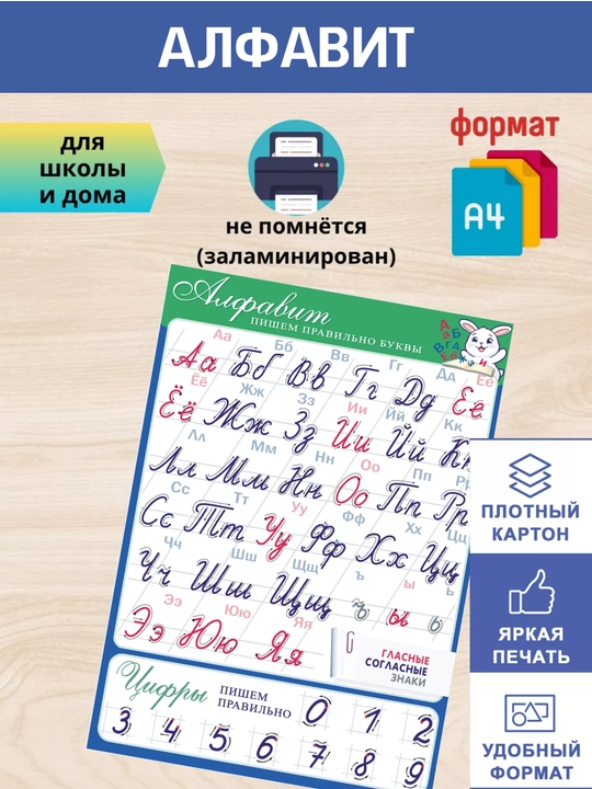 Bolalar uchun o'quv plakatlar А4 formatda - 