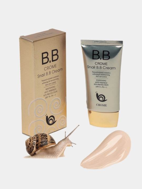 Ko'p funktsiyali tonal ВВ kremi Bergamo Crome Snail SPF 50+, oqartiruvchi, 50 ml
