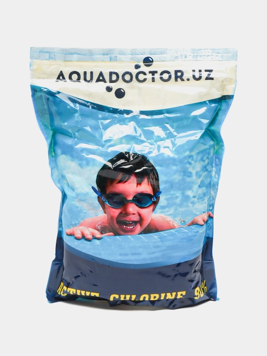 Xлор 90% AQUADOCTOR для бассейна, 1 кг, химия, дезинфекция воды