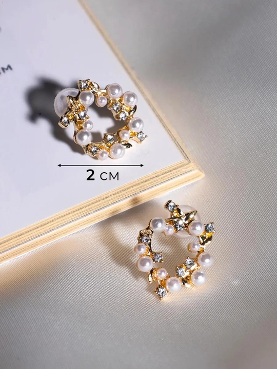 Серьги, сердце, клевер, бижутерия, женские, вишня, жемчуг, YSL