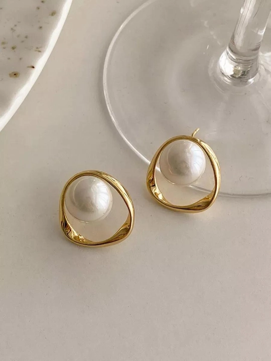 Серьги, сердце, клевер, бижутерия, женские, вишня, жемчуг, YSL