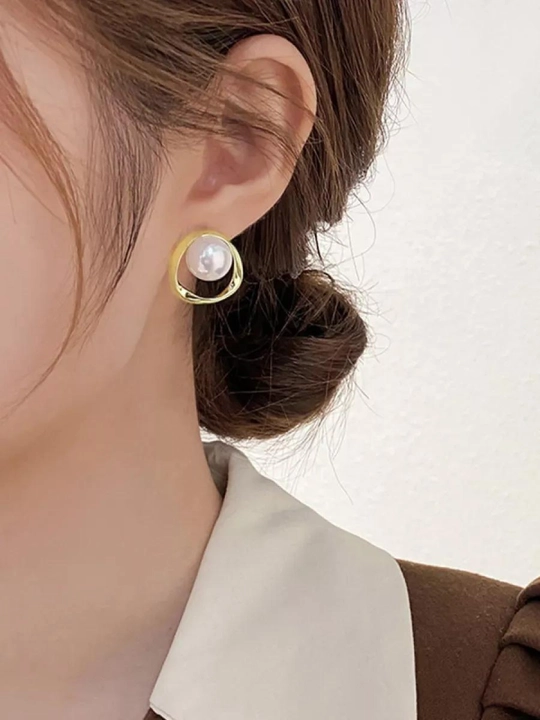 Серьги, сердце, клевер, бижутерия, женские, вишня, жемчуг, YSL