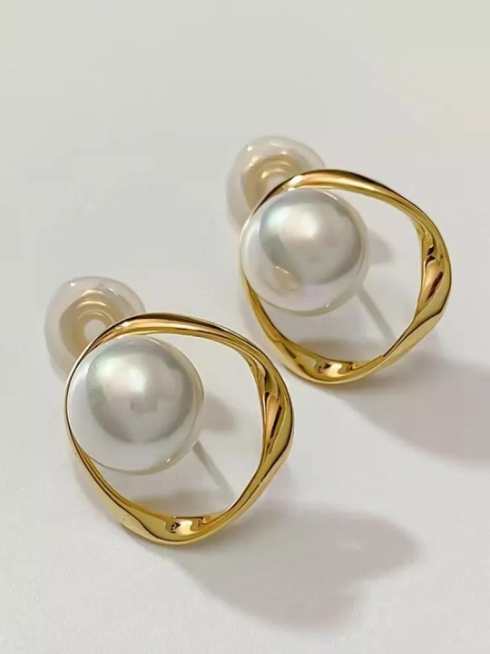Серьги, сердце, клевер, бижутерия, женские, вишня, жемчуг, YSL